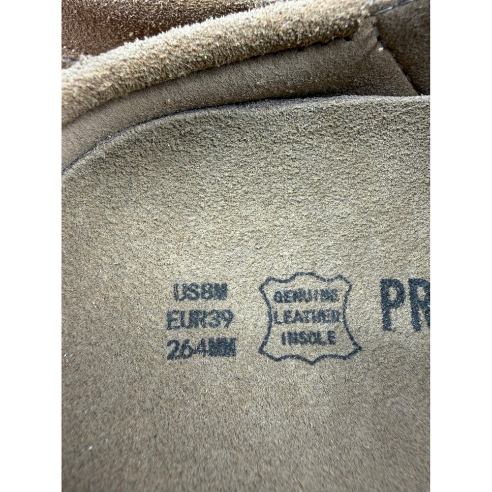 Project Cloud Suede Buckle Clog Mules Women 8 Tan Soft Footbed Moc Toe Slip On - Picture 5 of 6